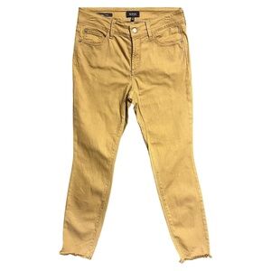 NYDJ Jeans‎ Size 2 Khaki Alina Ankle Frayed Hem Lift Tuck School Uniform Stretch